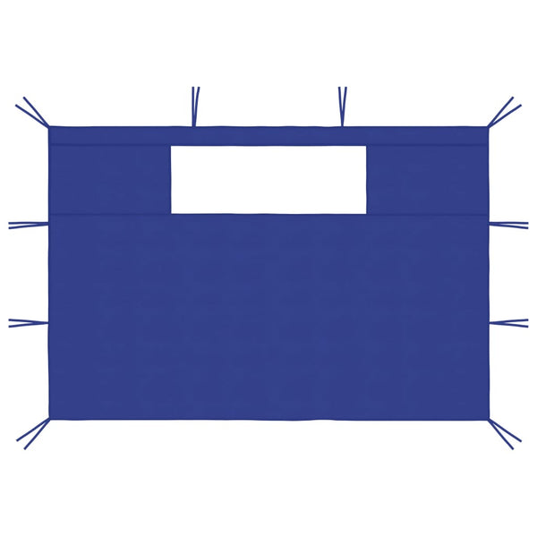 Vidaxl prieelzijwanden met ramen 2 st blauw