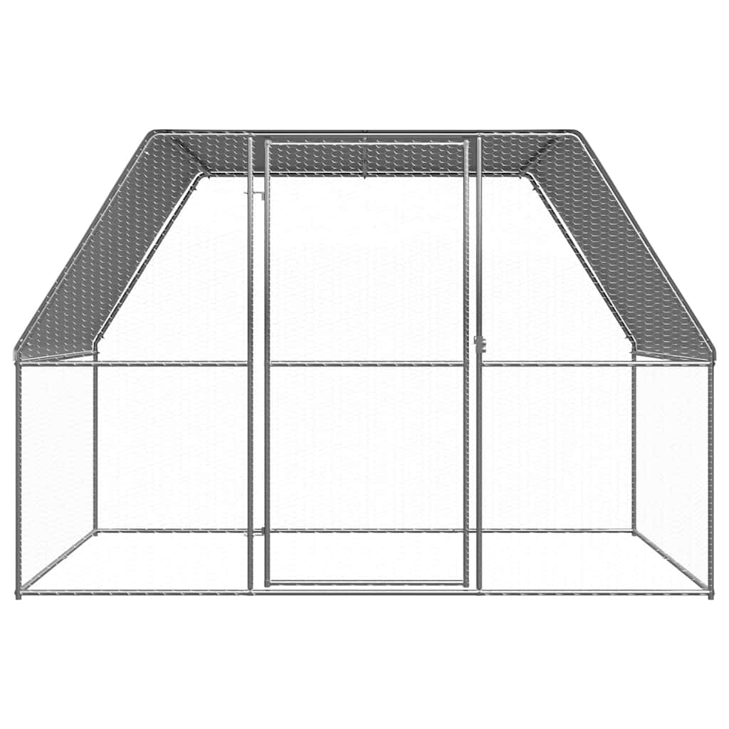 Vidaxl buitenhok voor kippen 3x2x2m gegalvaniseerd staal
