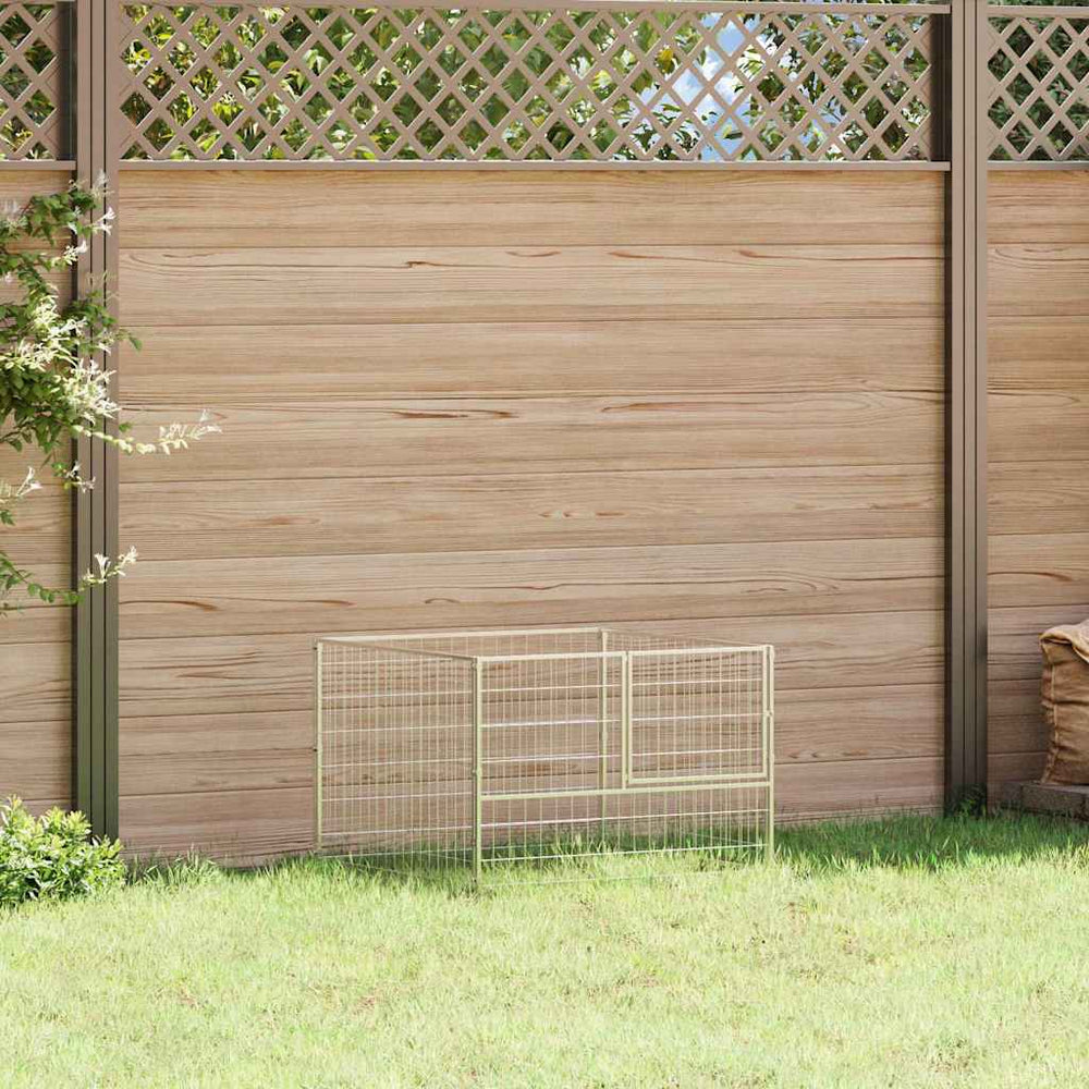 Vidaxl hondenkennel 100x100x70 cm staal zilverkleurig