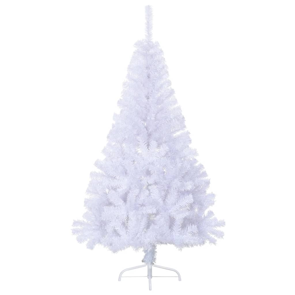 VidaXL Kunstkerstboom met standaard half 120 cm PVC wit
