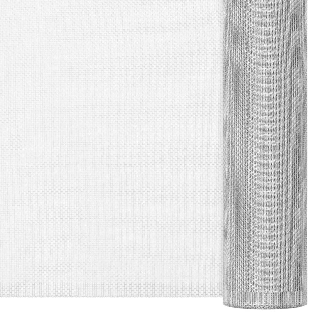 Vidaxl gaas 80x2000 cm aluminium zilverkleurig