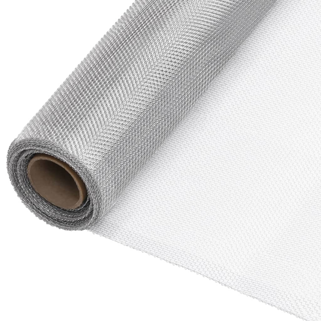 Vidaxl gaas 112x2000 cm aluminium zilverkleurig