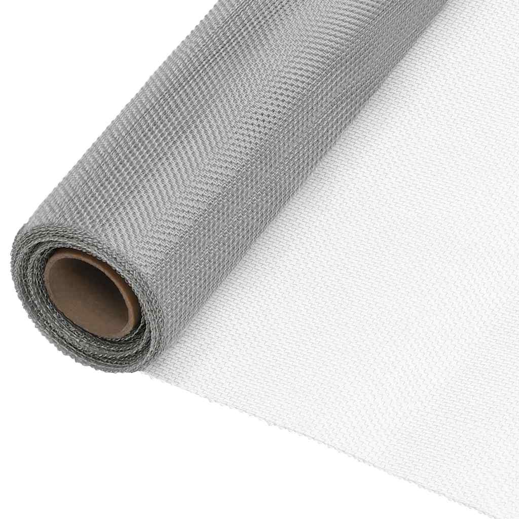Vidaxl gaas 112x2000 cm roestvrij staal zilverkleurig
