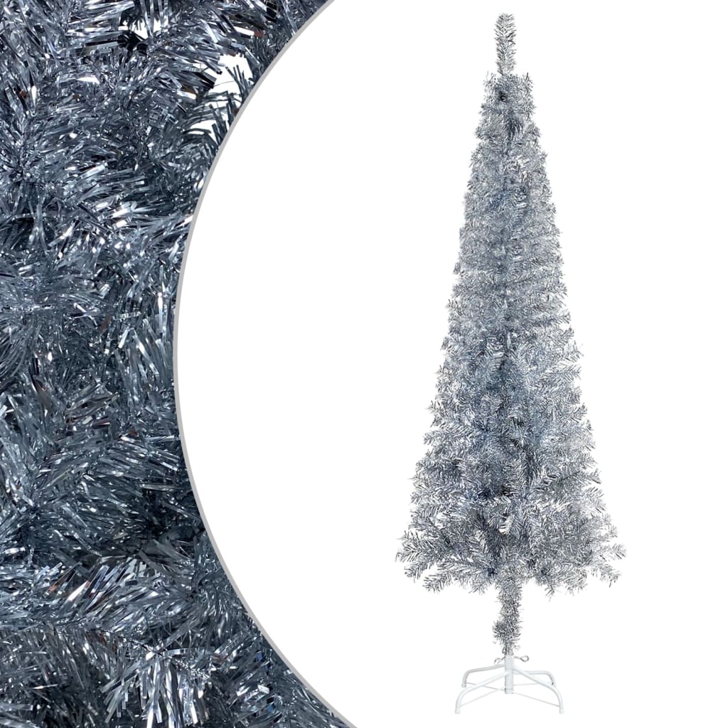 VidaXL Kerstboom klein 120 cm zilverkleurig