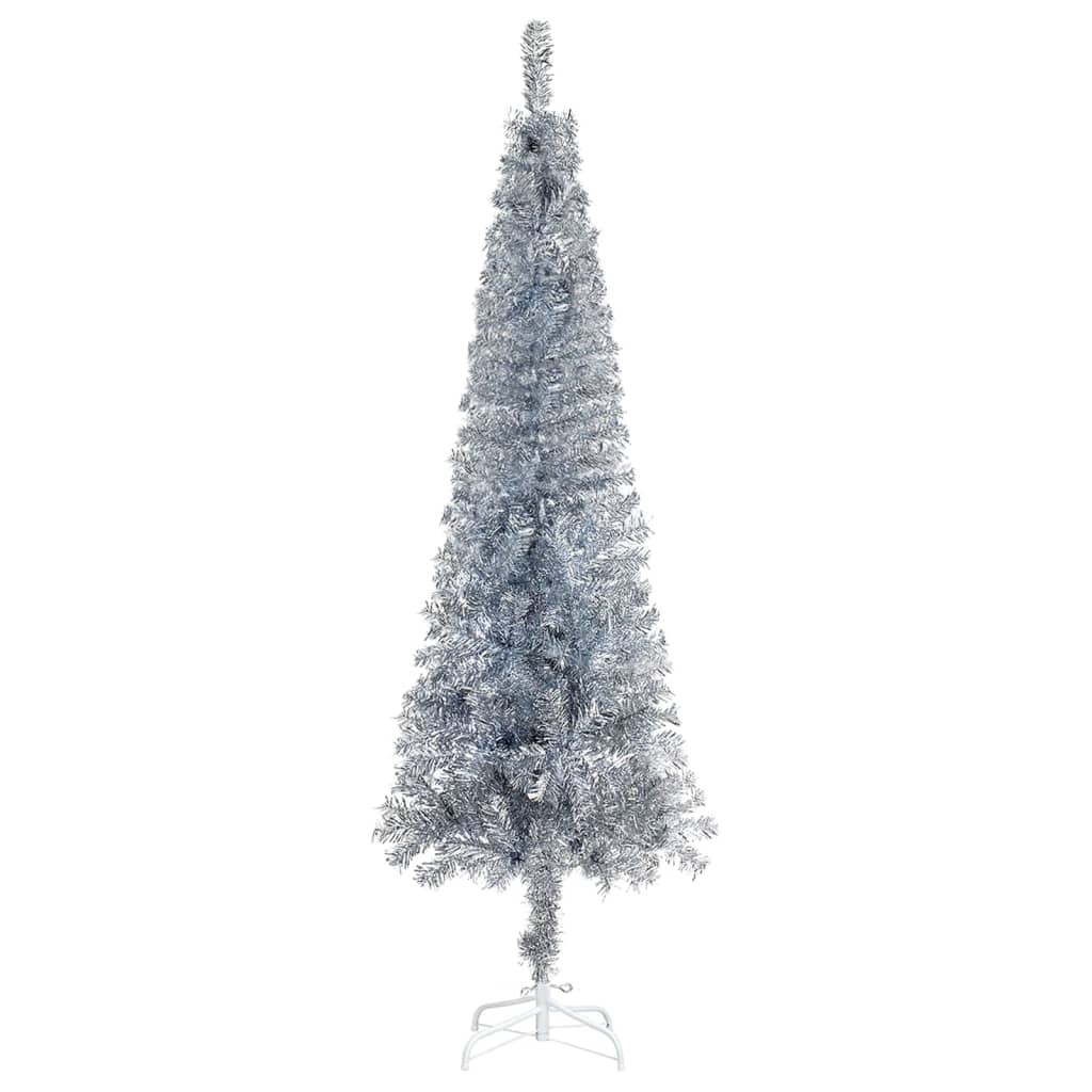 VidaXL Kerstboom klein 120 cm zilverkleurig