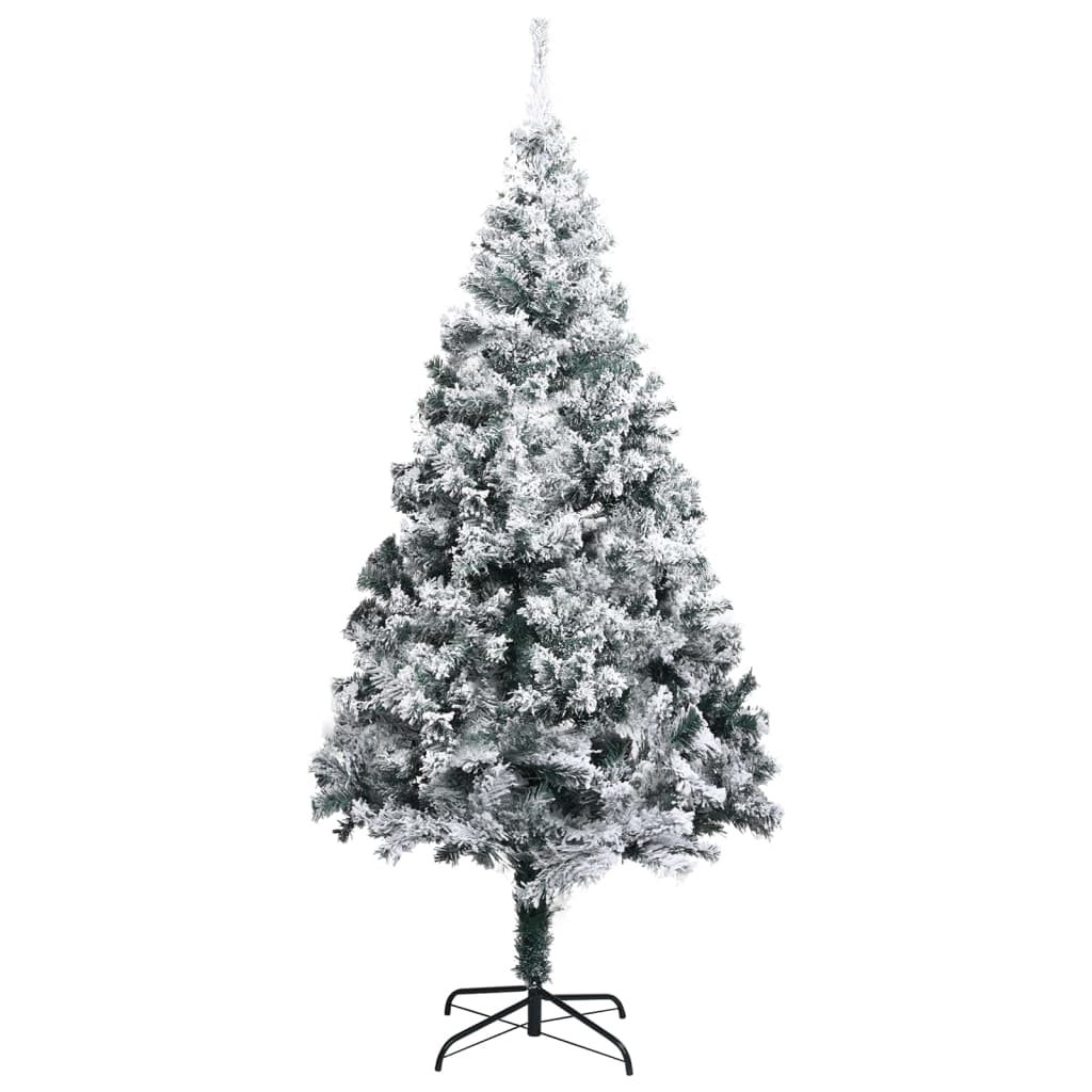 VidaXL Kunstkerstboom met sneeuwvlokken 300 cm PVC groen