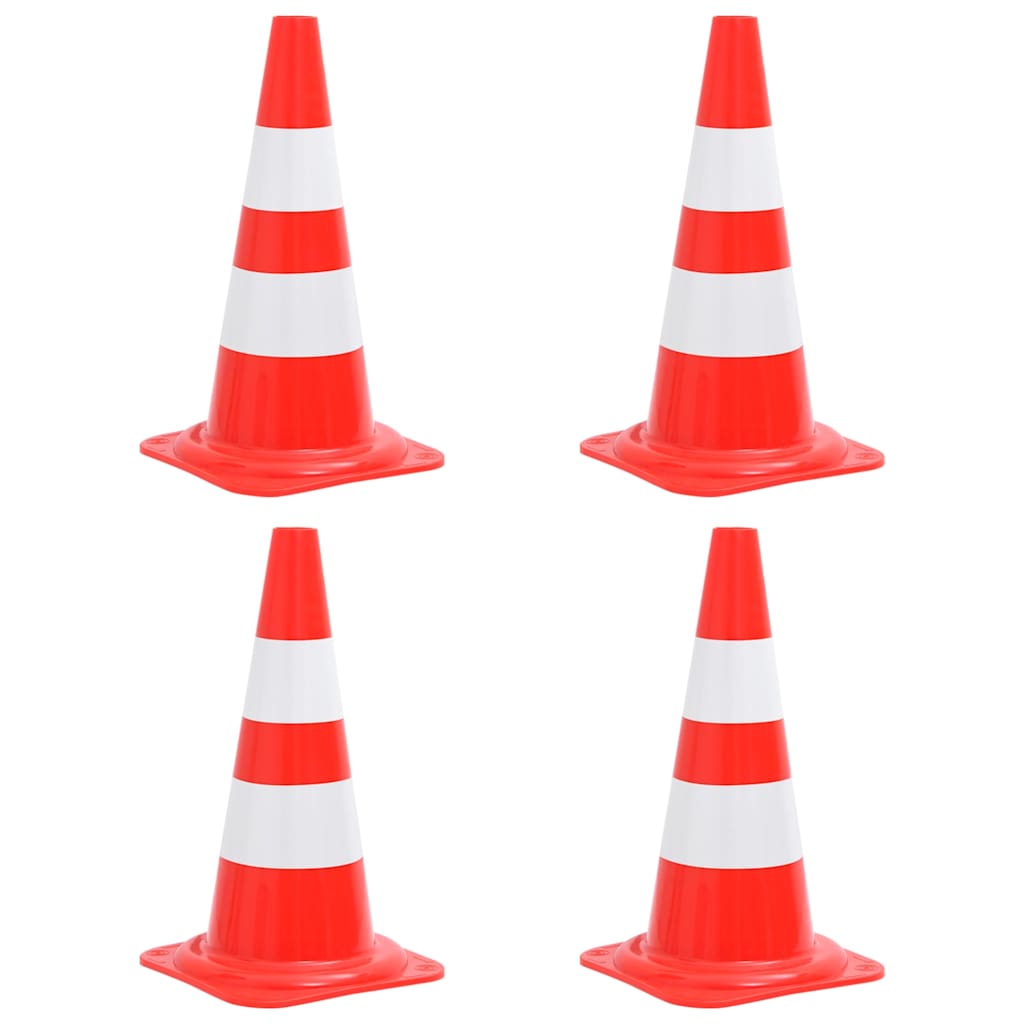 Vidaxl verkeerskegels 4 st reflecterend 50 cm rood en wit