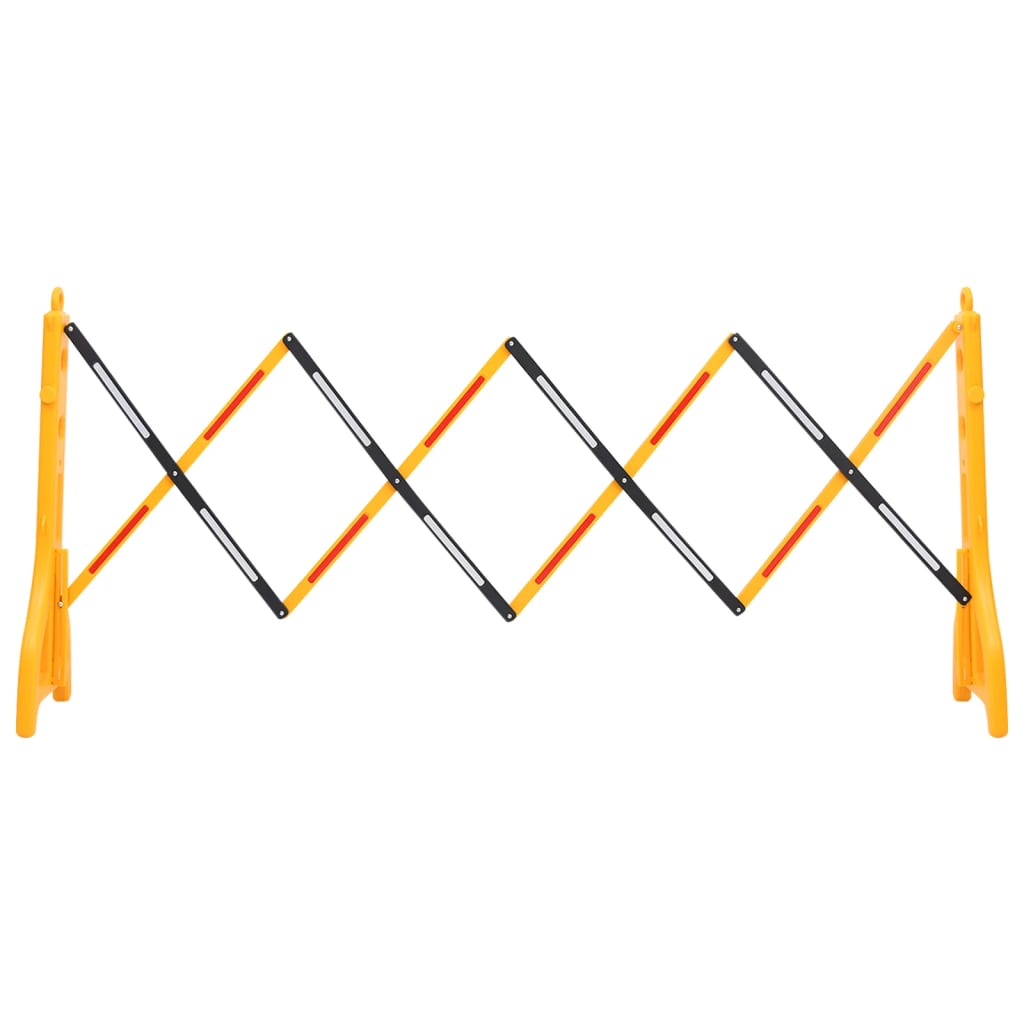 Vidaxl verkeersboom inklapbaar 250x38x96 cm geel en zwart