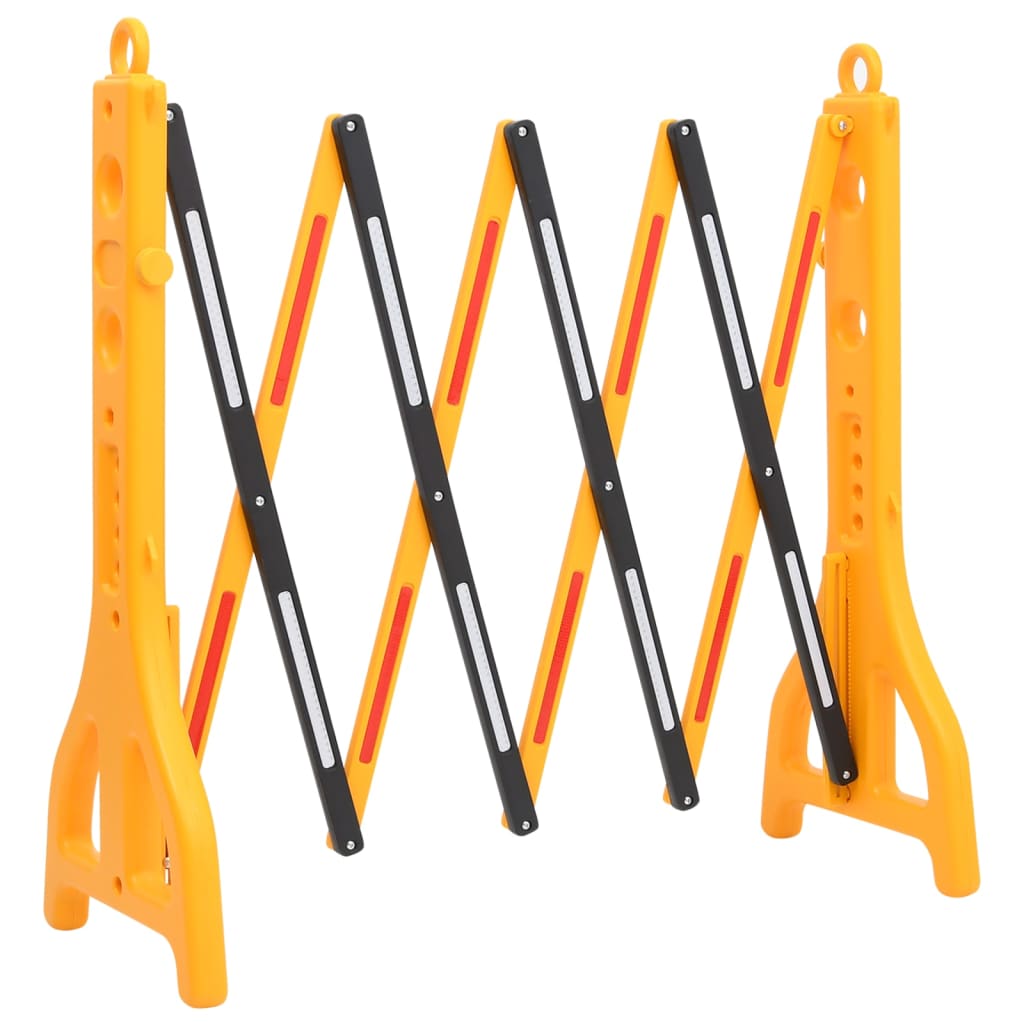 Vidaxl verkeersboom inklapbaar 250x38x96 cm geel en zwart