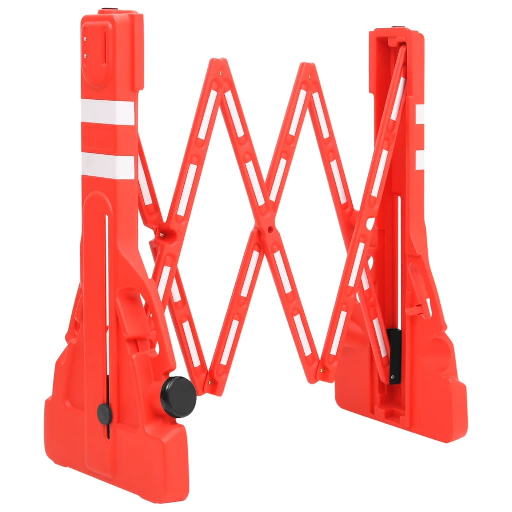 Vidaxl verkeershekken inklapbaar 210x50x105 cm rood