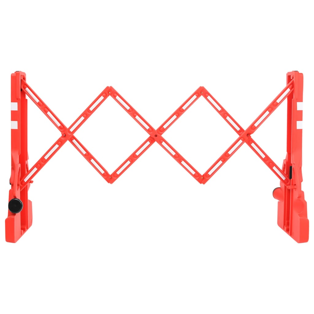 Vidaxl verkeershekken inklapbaar 210x50x105 cm rood