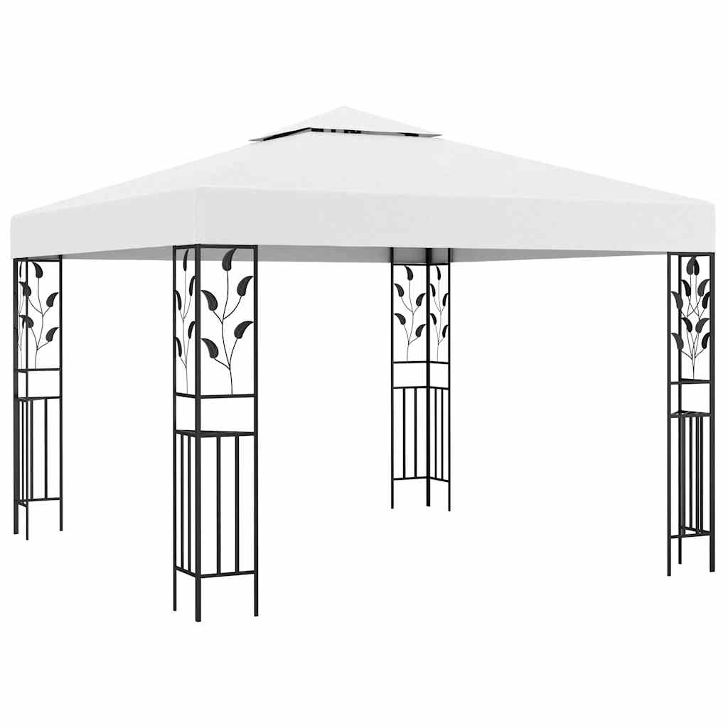 VidaXL Prieel met LED-lichtslinger 3x3m wit
