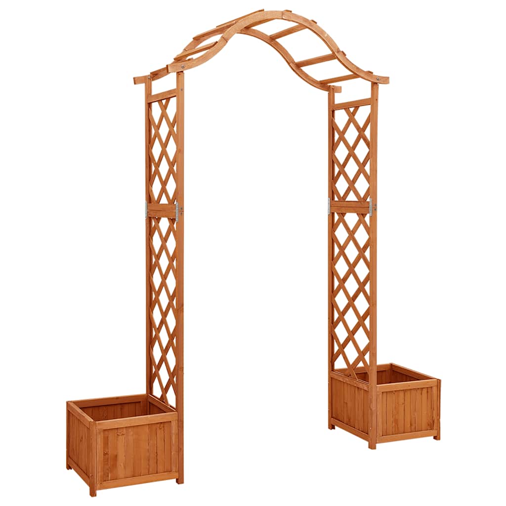 Vidaxl pergola met plantenbak massief vuurhout
