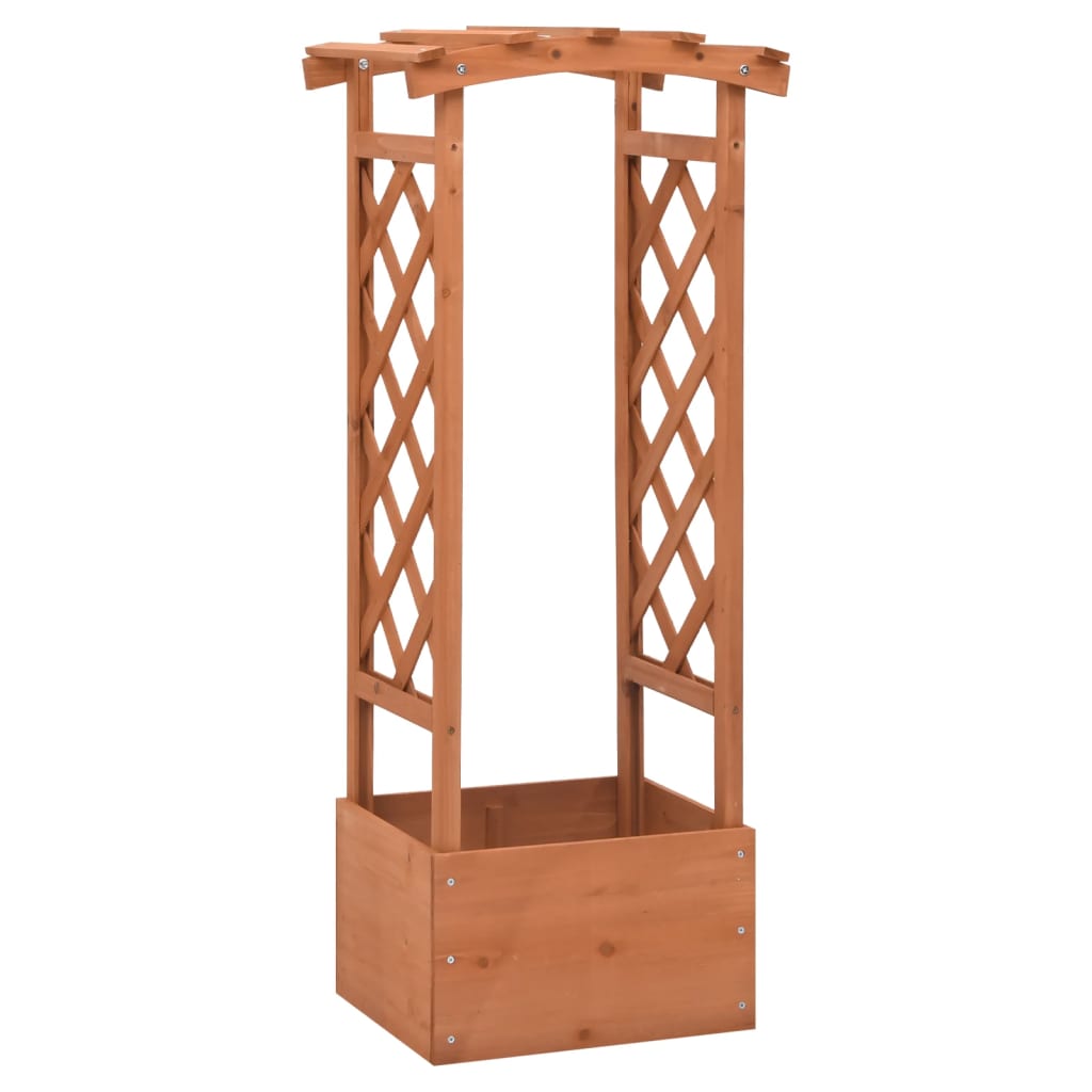 Vidaxl lattenwerkplantenbak met boog 49x39x117 cm vurenhout