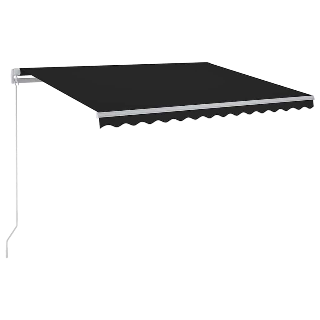 Vidaxl luifel handmatig uittrekbaar met led 300x250 cm antracietkleur