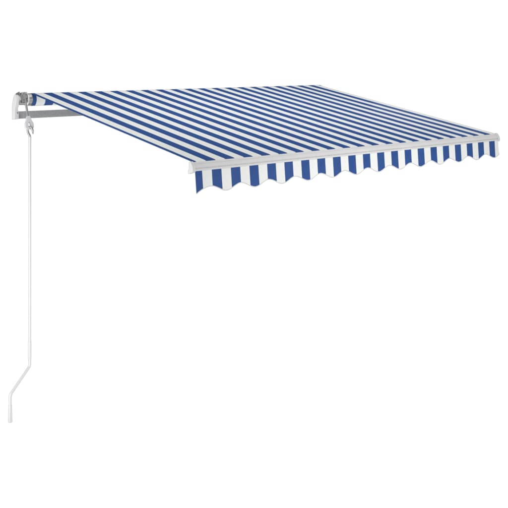 Vidaxl luifel automatisch uittrekbaar 300x250 cm blauw en wit