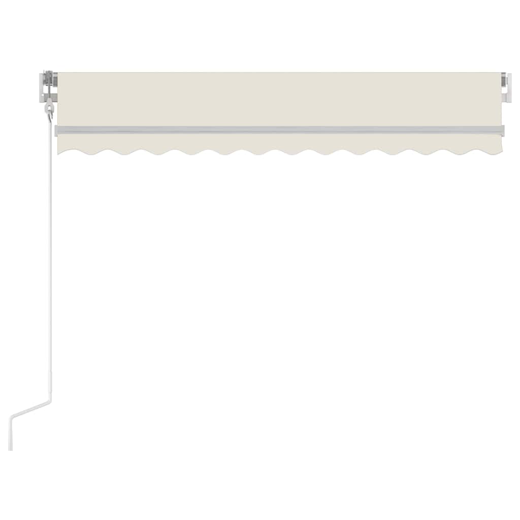 Vidaxl luifel automatisch met led en windsensor 350x250 cm crèmekleur