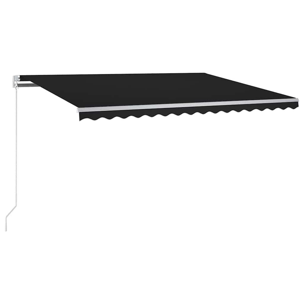 Vidaxl luifel automatisch met led en windsensor 350x250 cm antraciet