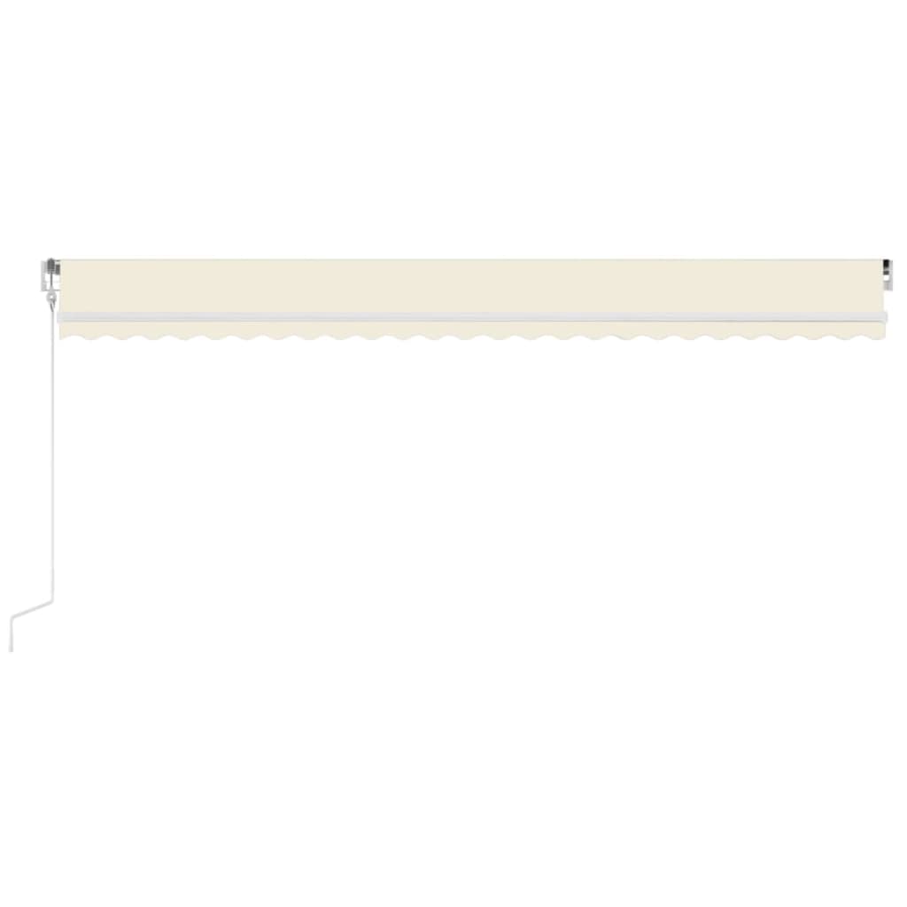 VidaXL Luifel automatisch met LED en windsensor 600x300 cm crèmekleur
