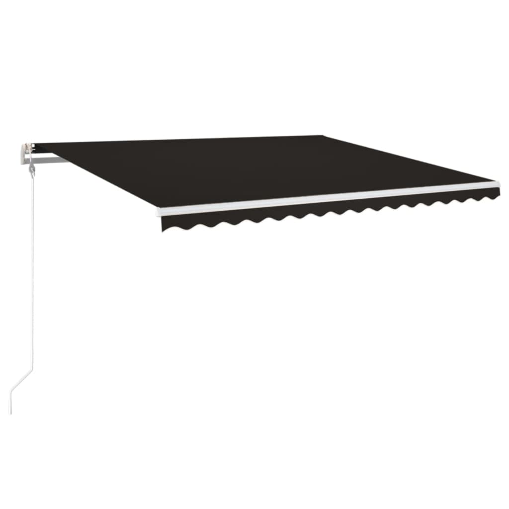 VidaXL Luifel automatisch met LED en windsensor 450x350 cm antraciet