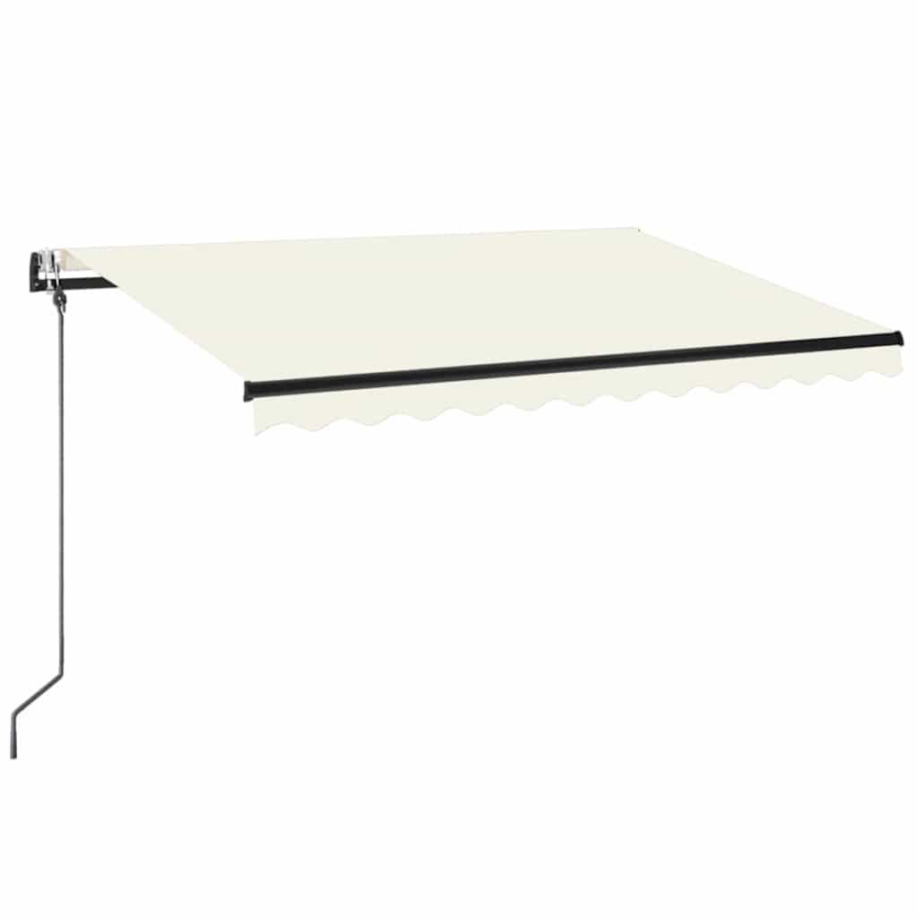Vidaxl luifel automatisch met led en windsensor 350x250 cm crèmekleur