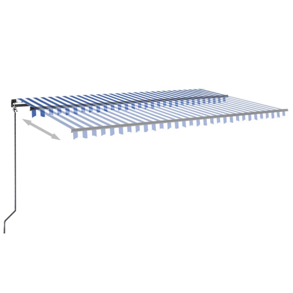VidaXL Luifel handmatig uittrekbaar met LED 500x300 cm