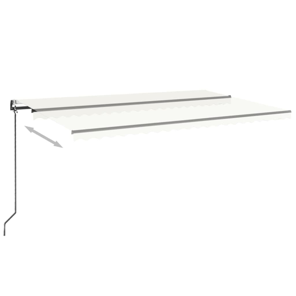 VidaXL Luifel automatisch uittrekbaar 500x300 cm crèmekleurig