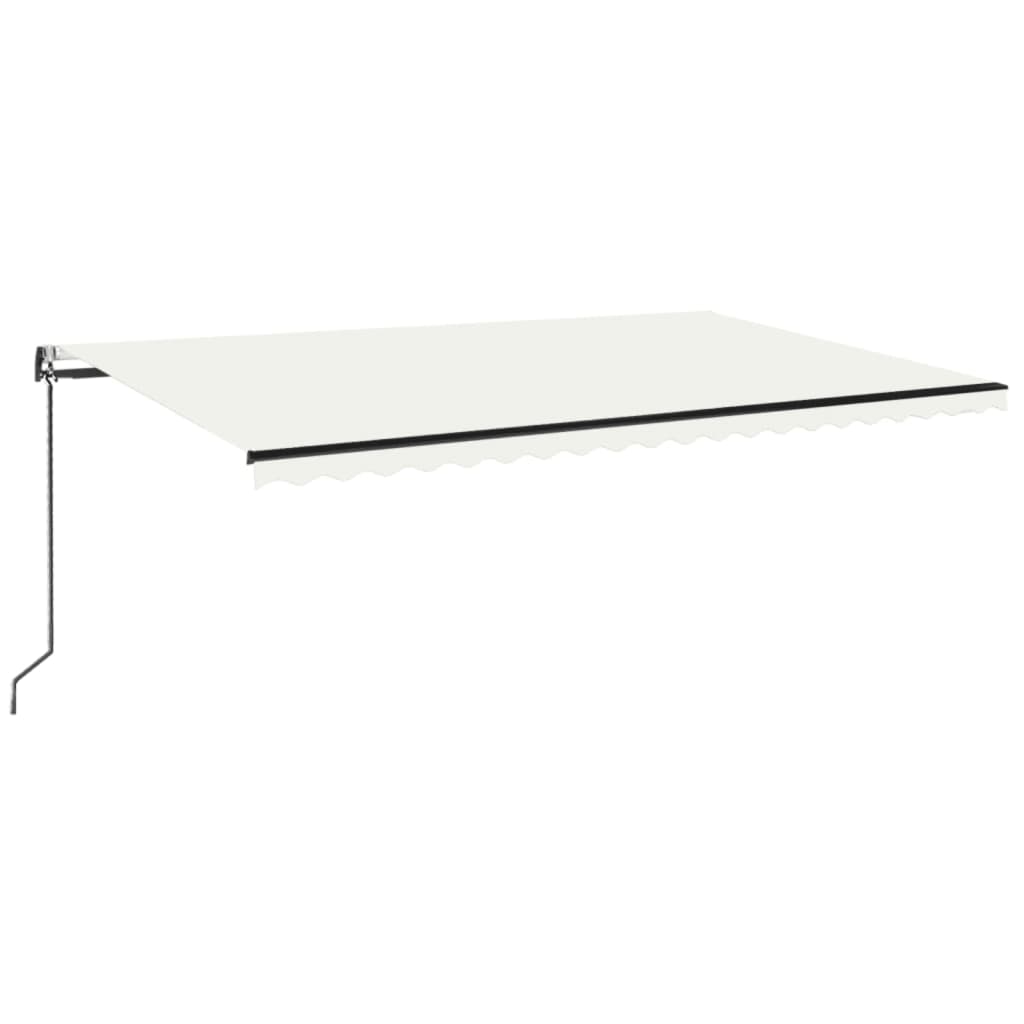 VidaXL Luifel automatisch uittrekbaar 500x350 cm crèmekleurig