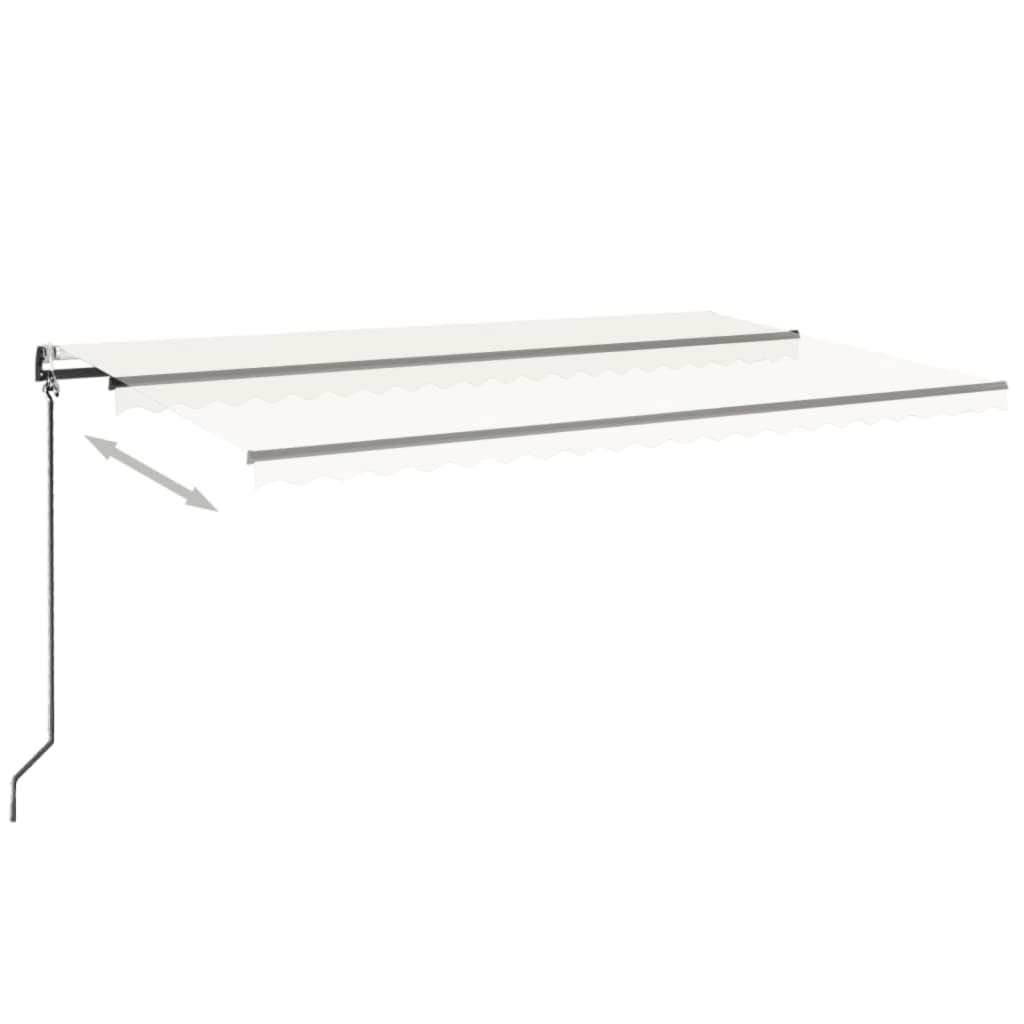 VidaXL Luifel automatisch uittrekbaar 500x350 cm crèmekleurig
