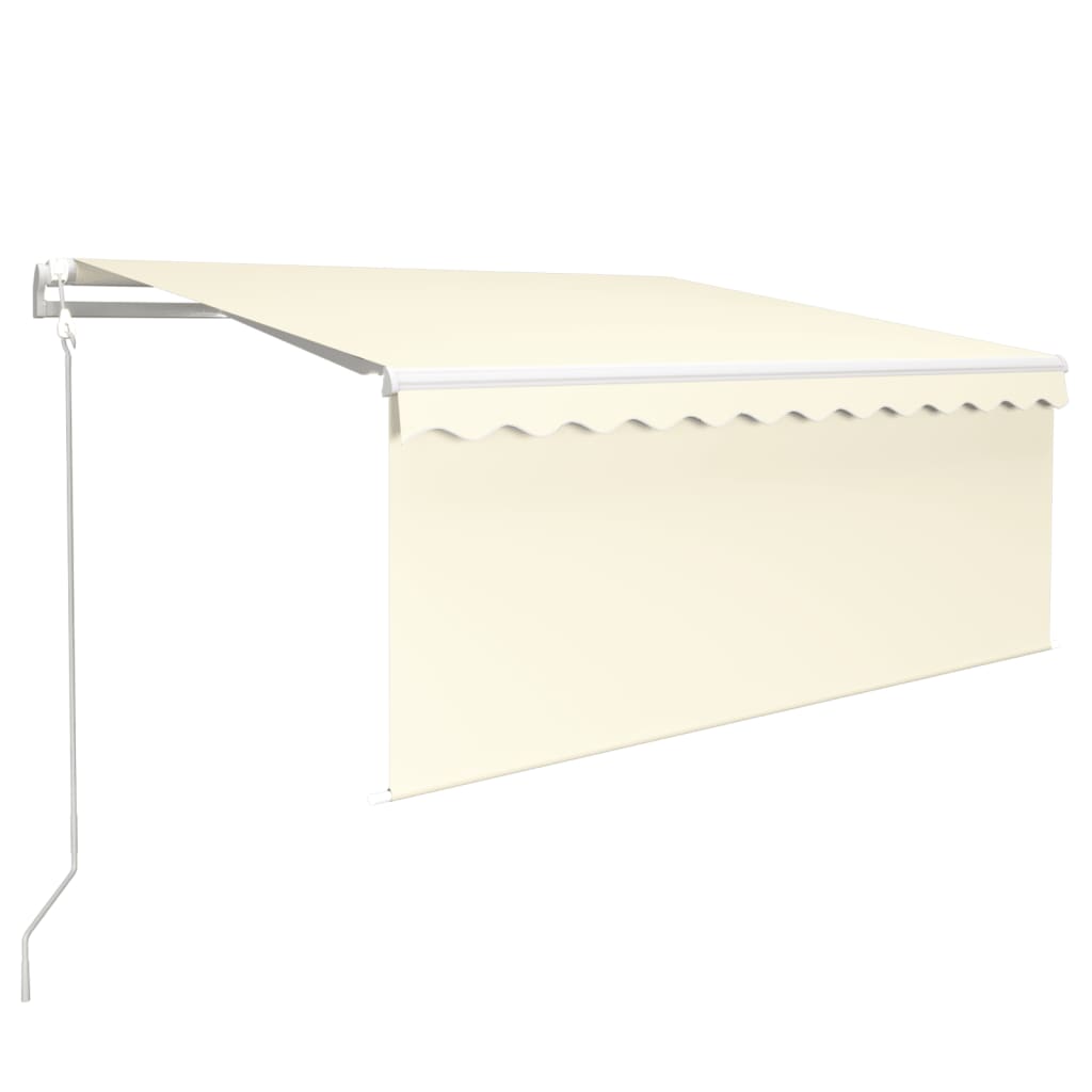 Vidaxl luifel automatisch met gordijn, led en windsensor 3x2,5 m crème