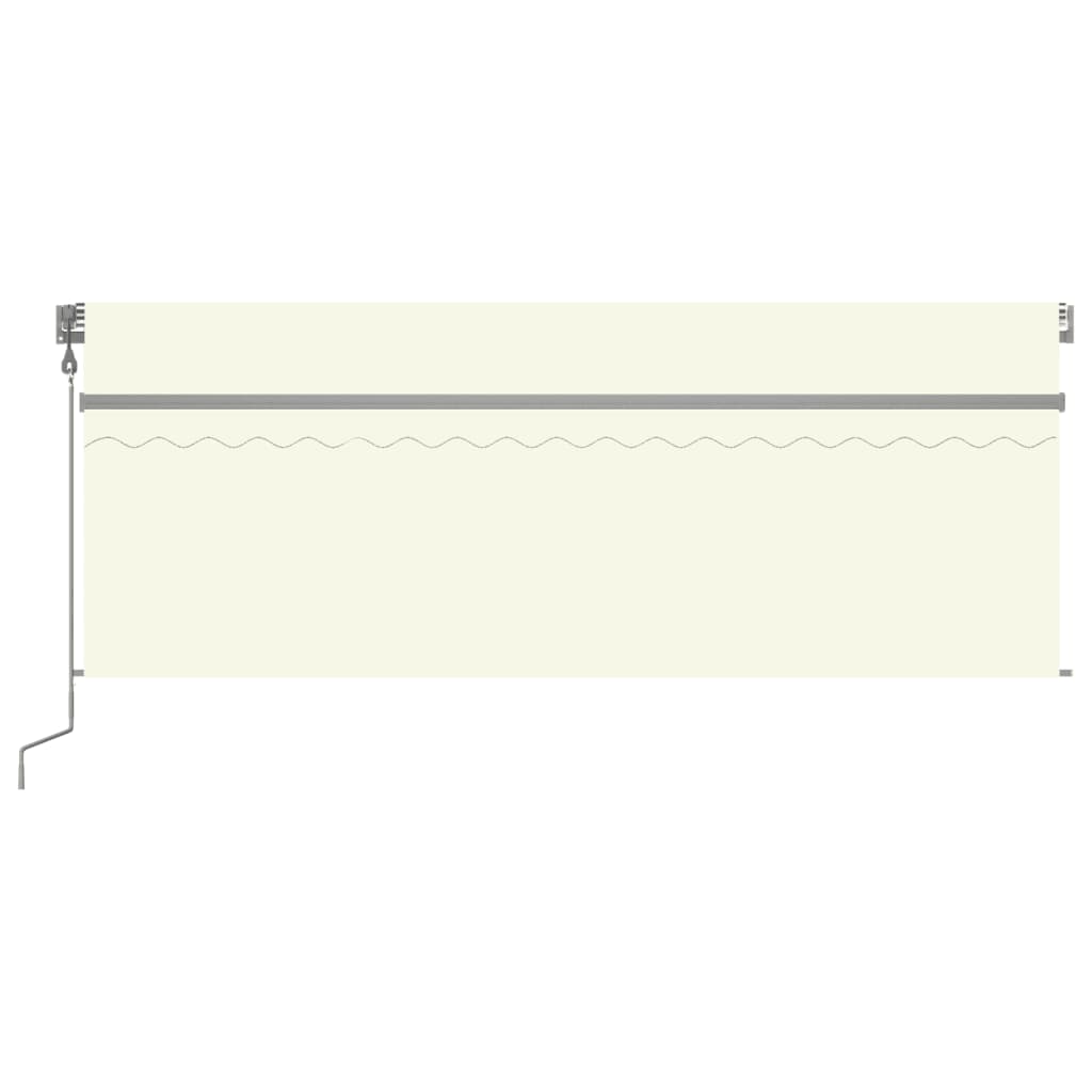 VidaXL Luifel met rolgordijn, LED en windsensor 4,5x3m crèmekleurig