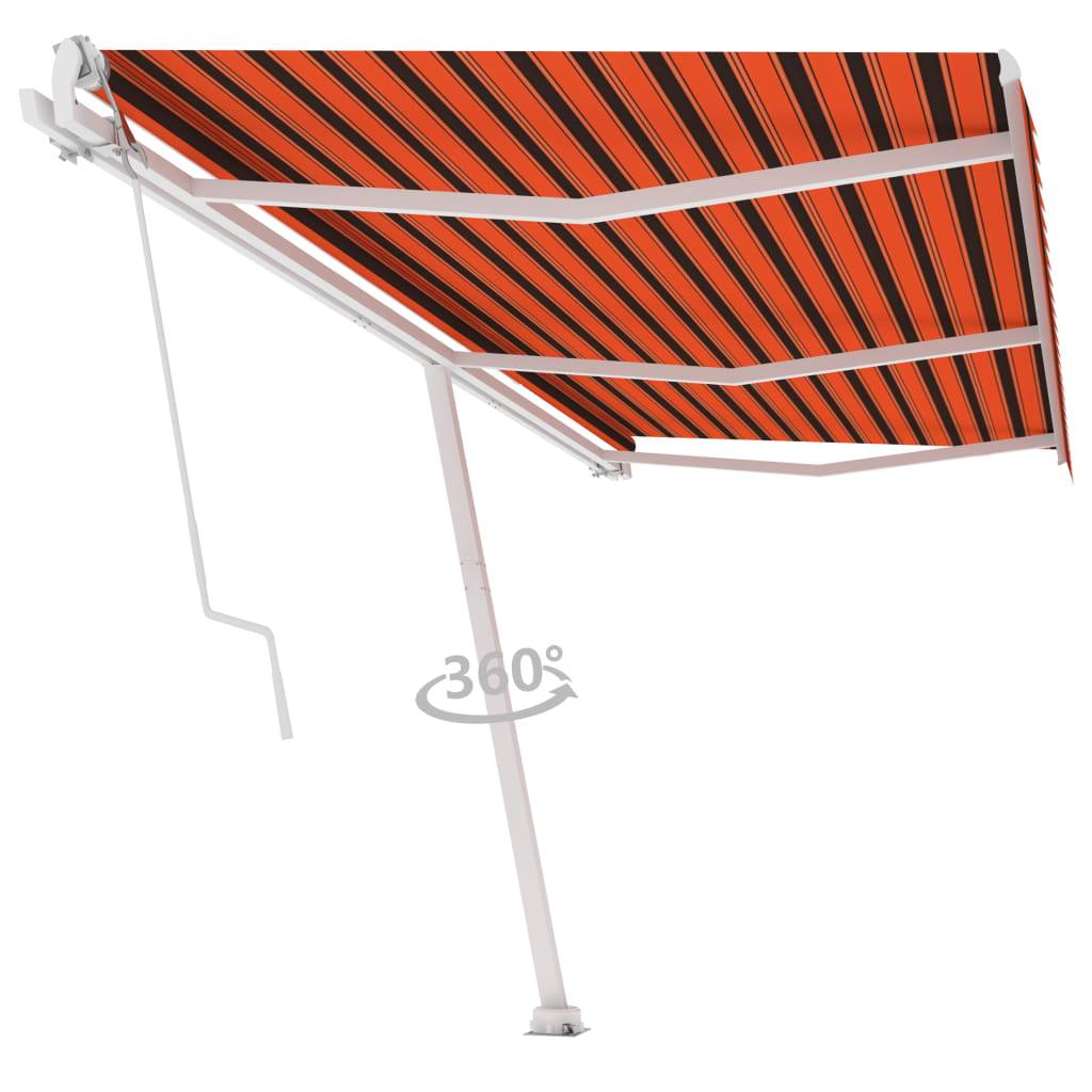 VidaXL Luifel vrijstaand automatisch 600x300 cm oranje en bruin