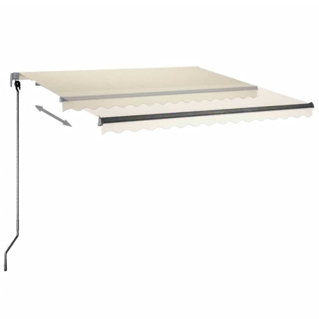 VidaXL Luifel vrijstaand automatisch 300x250 cm crèmekleurig