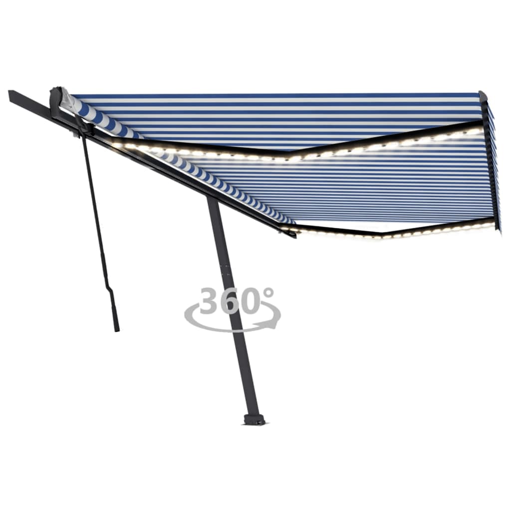 VidaXL Luifel handmatig uittrekbaar met LED 500x300 cm