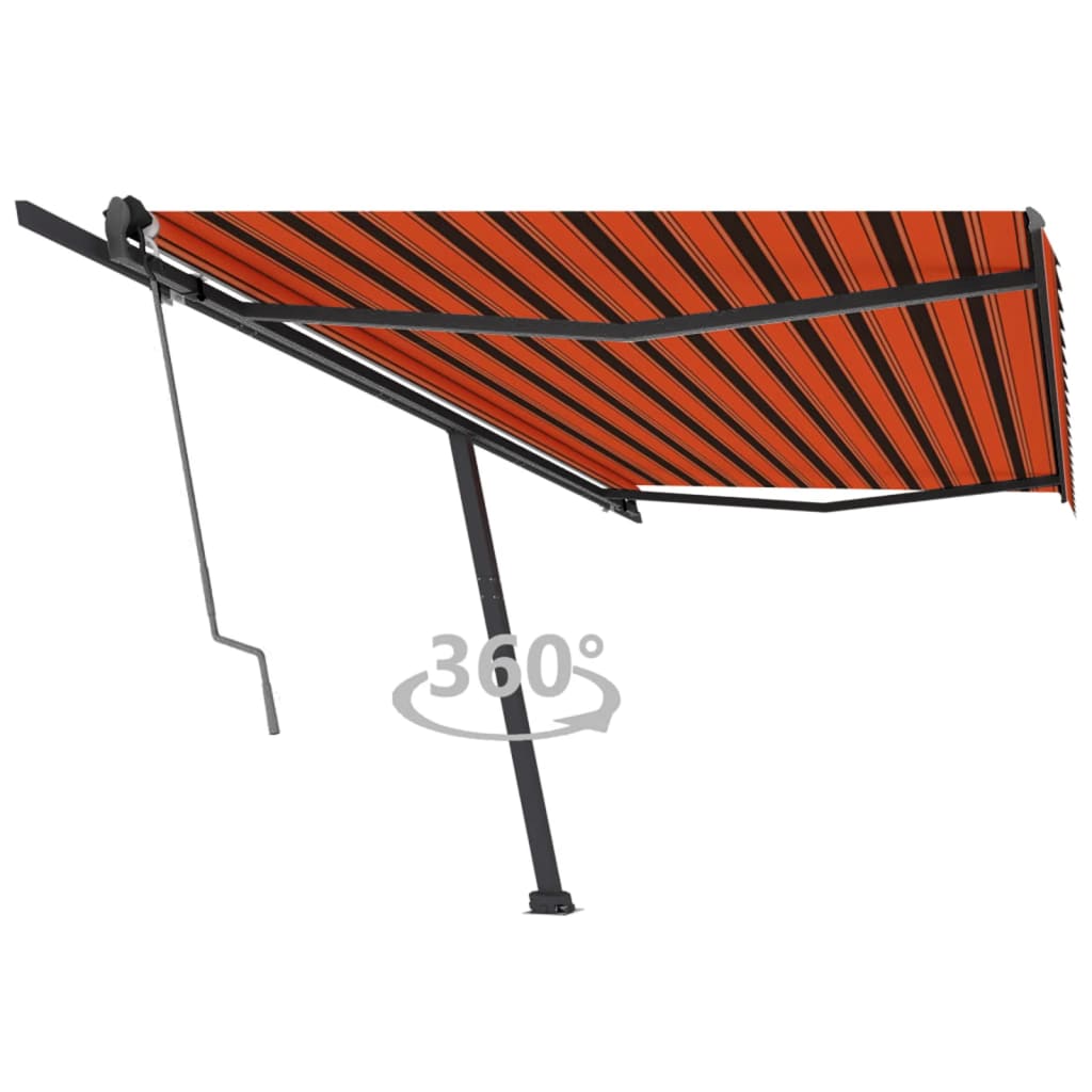 VidaXL Luifel vrijstaand automatisch 500x300 cm oranje en bruin