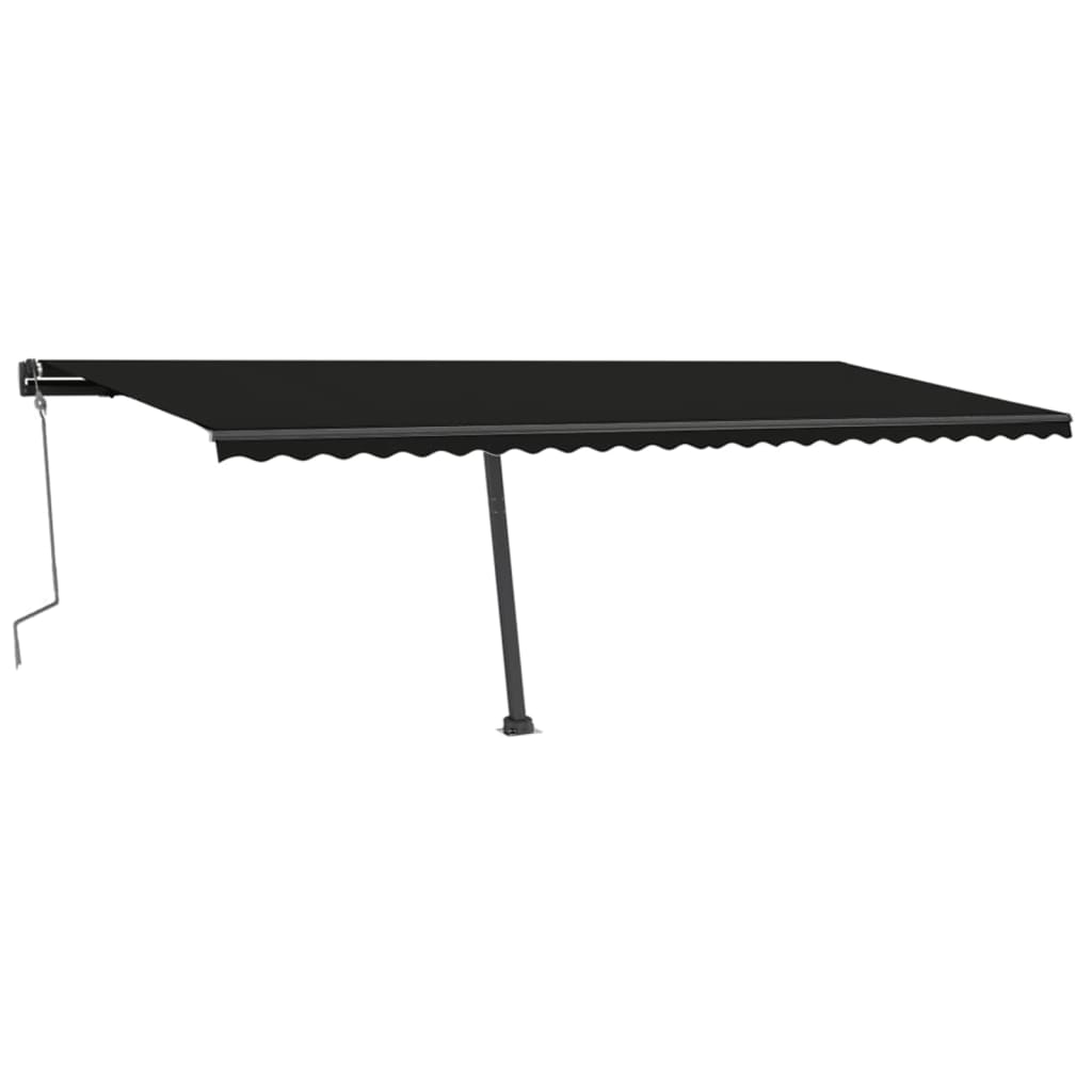 VidaXL Luifel handmatig uittrekbaar met LED 600x300 cm antracietkleur