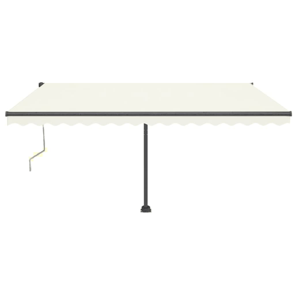VidaXL Luifel automatisch met LED en windsensor 400x350 cm crèmekleur