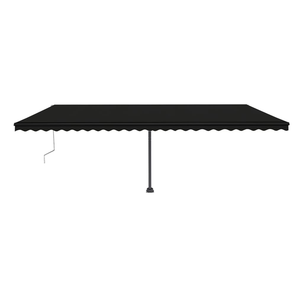 VidaXL Luifel automatisch met LED en windsensor 600x350 cm antraciet