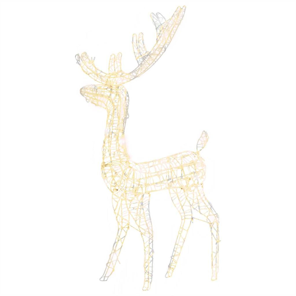 Vidaxl kerstversiering rendier 140 led's 128 cm acryl warmwit