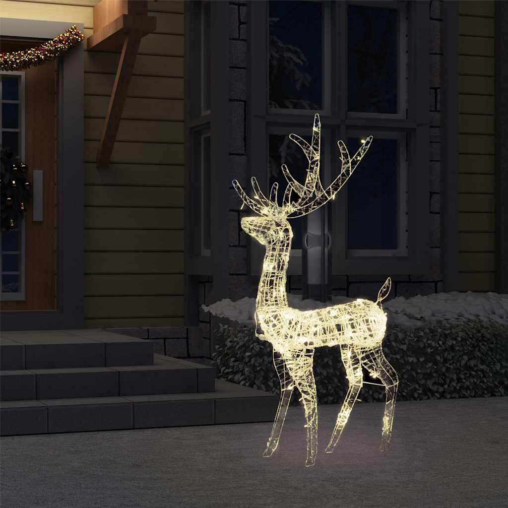 Vidaxl kerstversiering rendier 140 led's 120 cm acryl warmwit