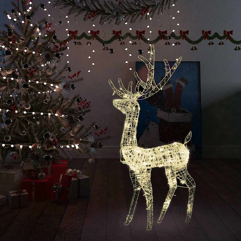 Vidaxl kerstversiering rendier 140 led's 120 cm acryl warmwit