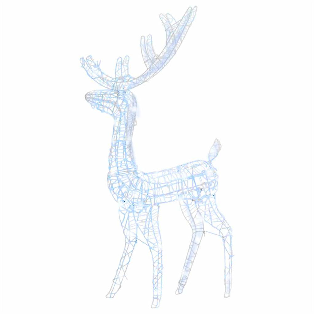 Vidaxl kerstversiering rendier 140 led's koudwit 128 cm acryl