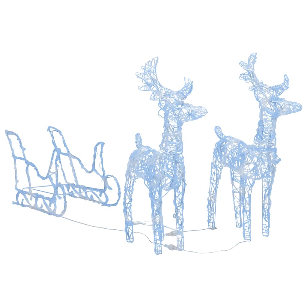 Vidaxl kerstversiering rendieren en slaap 160 led's 130 cm acryl