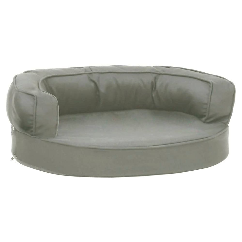 Vidaxl hondenbed ergonomisch linnenlook 60x42 cm grijs