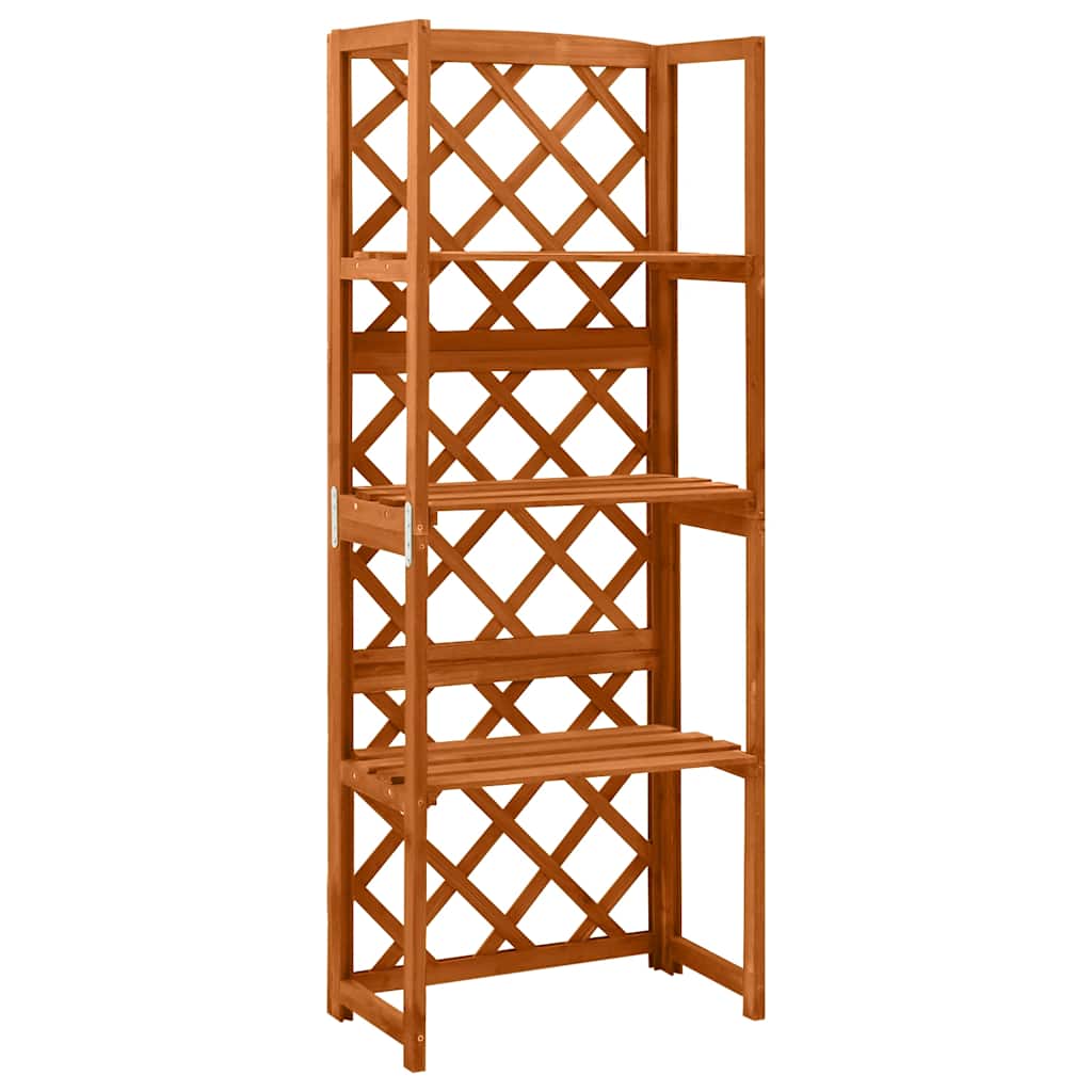 Vidaxl latwerk met schappen 55x30x140 cm massief vuurhout