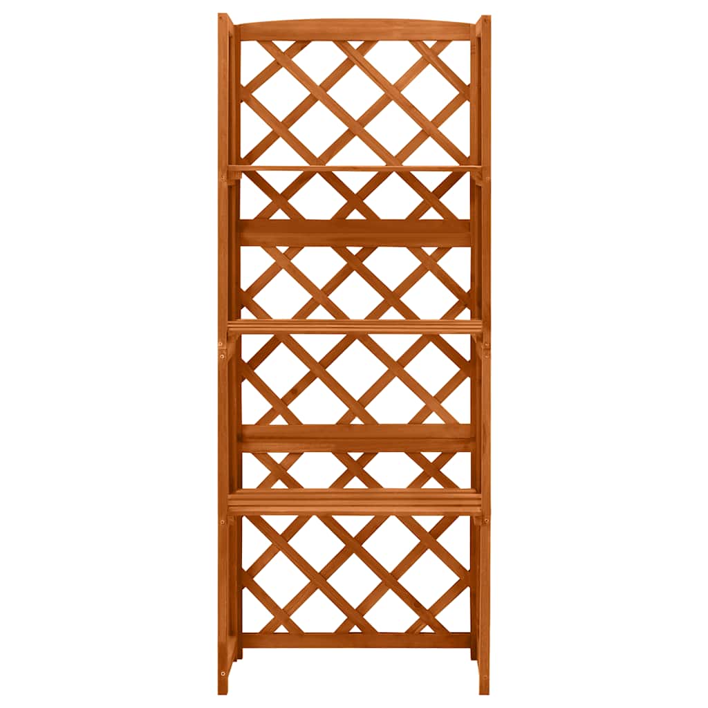 Vidaxl latwerk met schappen 55x30x140 cm massief vuurhout