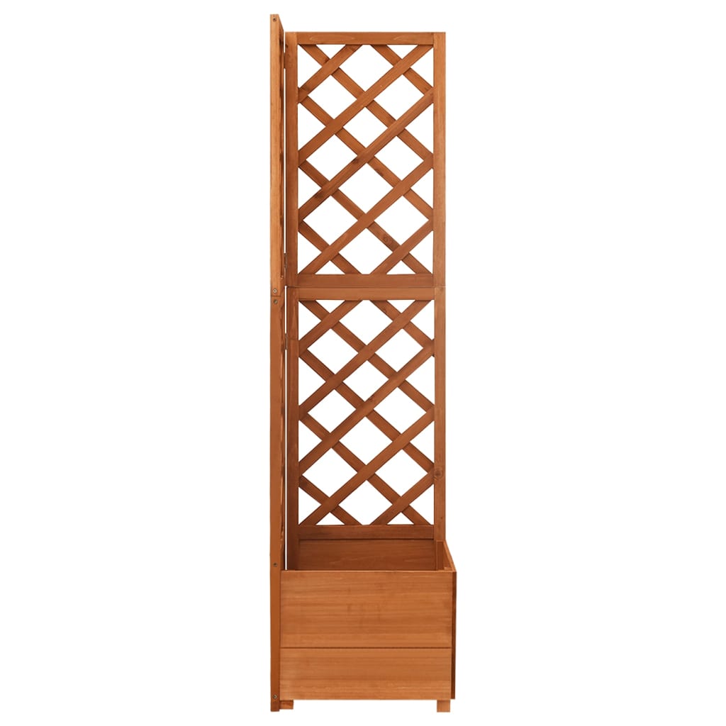 Vidaxl lattenwerkplantenbak hoekmodel 40x40x150 cm massief vuurhout