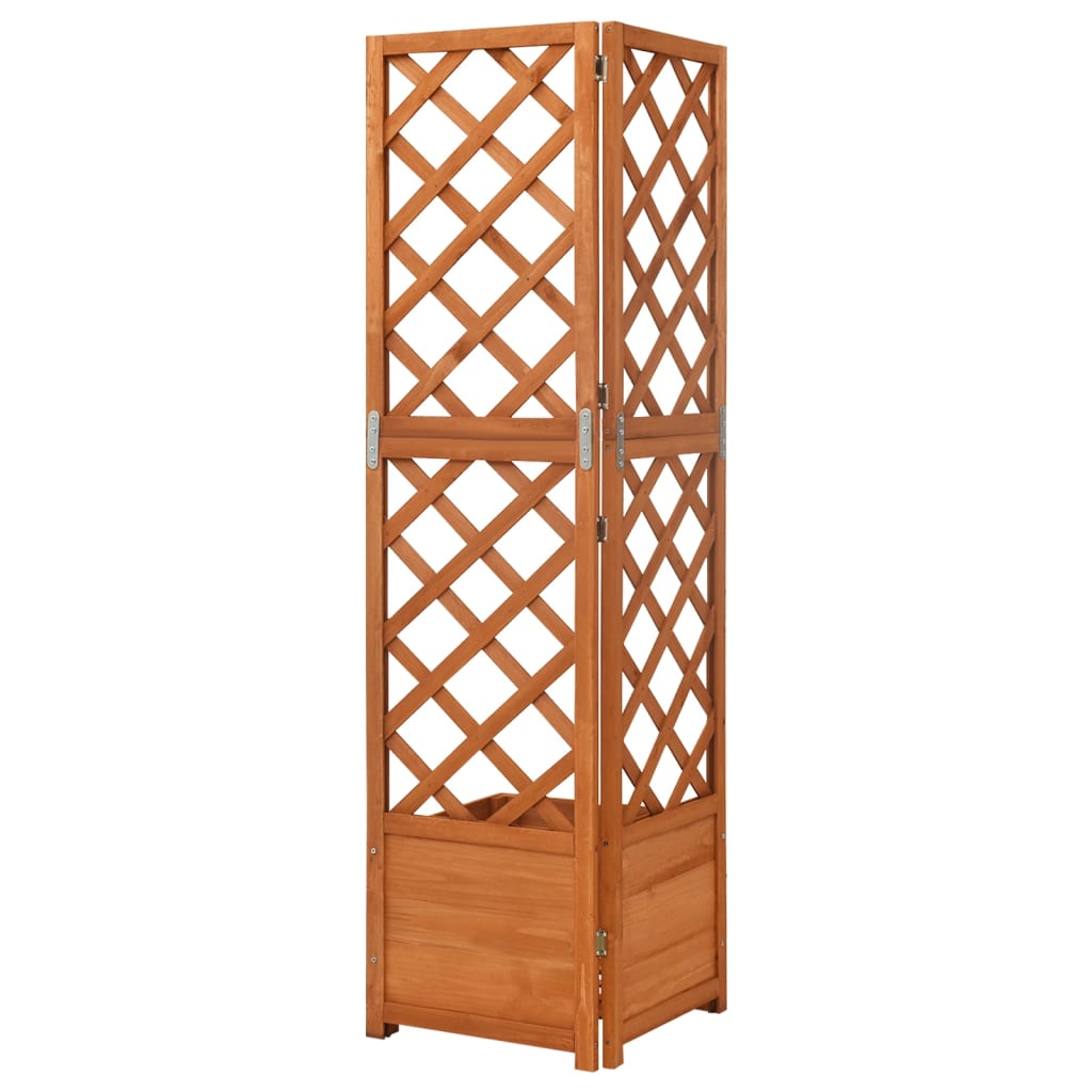 Vidaxl lattenwerkplantenbak hoekmodel 40x40x150 cm massief vuurhout