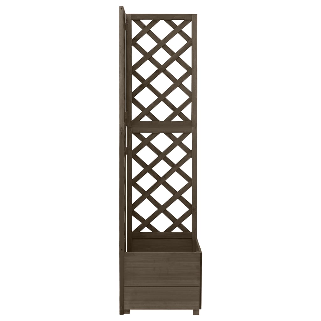 Vidaxl lattenwerkplantenbak hoekmodel 40x40x150 cm vurenhout grijs