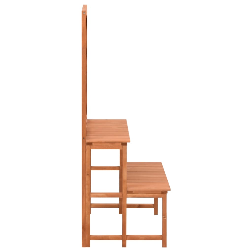 Vidaxl plantenrek met latwerk 70x42x115 cm massief vuurhout